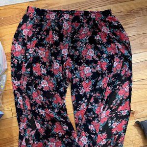 Torrid split leg summer palazzo floral print